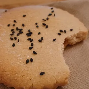 Miso butter cookie. ( bite missing)    :)
