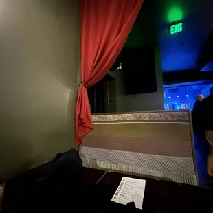 Booths are comfortable and fairly private.