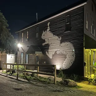 on the side of the building