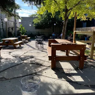 The outside dog friendly patio!