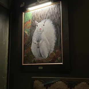 The eponymous white squirrel.