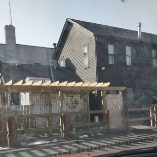 one of two side entrances