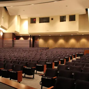 The view of the house from the stage.