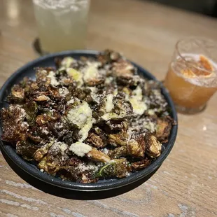 Brussels sprouts with margarita and a kilt in the quarter cocktails