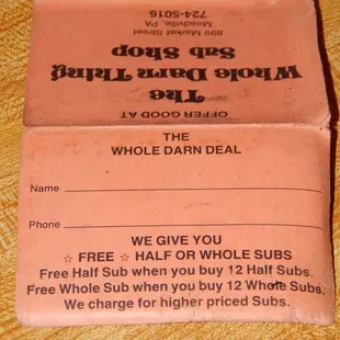 a receipt for a whole darn deal