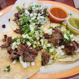 Baja tacos with asada