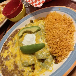 Shrimp enchiladas