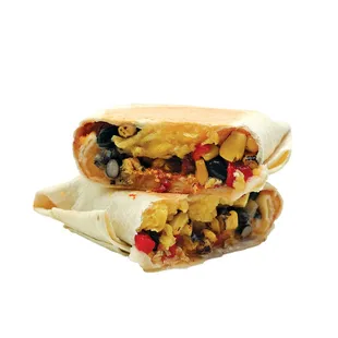 Southwest egg and veggie breakfast burrito