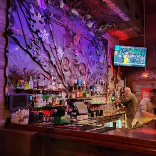 a man behind the bar