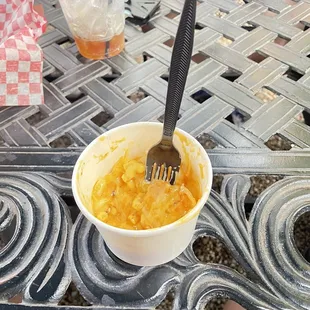 a fork in a bowl of food