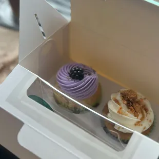 Cupcakes: blackberry lavender &amp; zagnut
