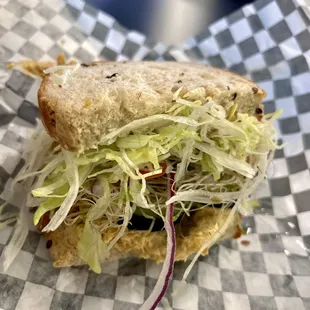 Vegan chickpea salad sandwich
