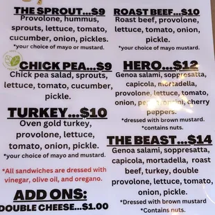 Menu as of 09.28.2022