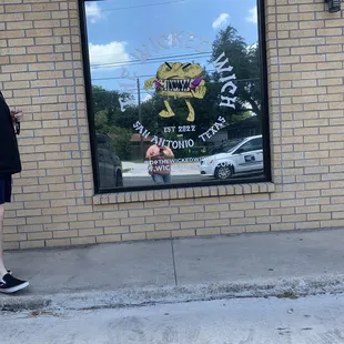 outside