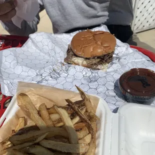 Pulled pork sandwich &amp; Fresh Cut Fries