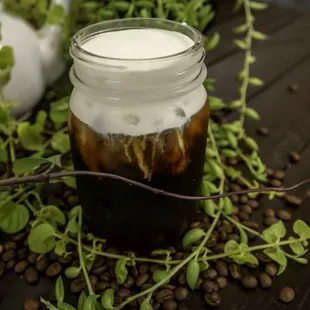 try our cold brew topped with cold foam