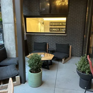 Outside seating