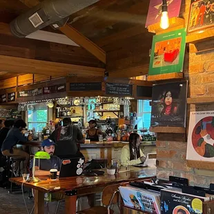 people sitting at the bar