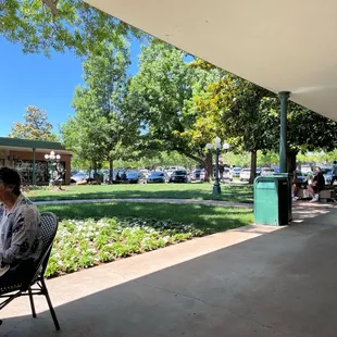 A view from the outdoor seating