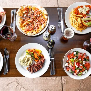 a variety of food items