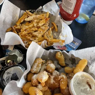 Wild Fries and Fried Cheese Curds