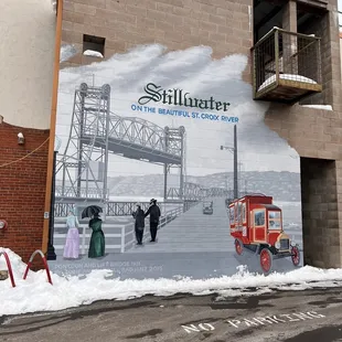 Mural in their parking lot.