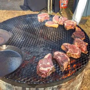 Chef John Tesar cooking steak