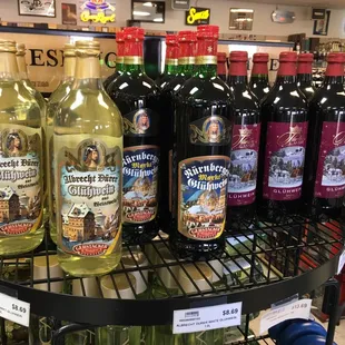 a variety of wines