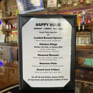 Happy Hour Menu