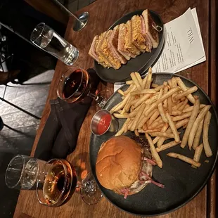 La Louisiane drinks with The Will &amp; The Way Burger and Pimento Cheese Club