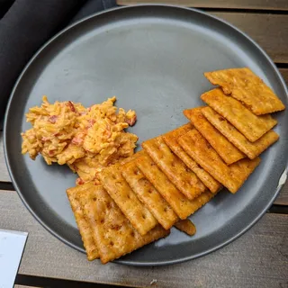 Chicken Liver Pate, Spiced Saltines