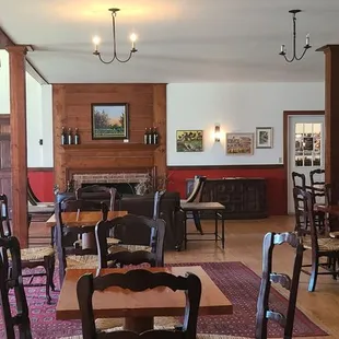 a woman standing in the tasting room