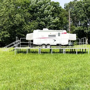 12x24 stage already in place along with the staff camper