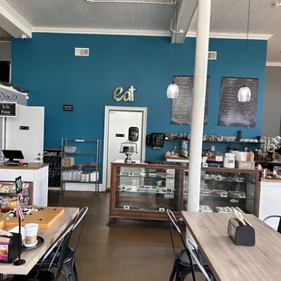 the interior of the cafe