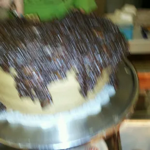 Chocolate pecan cake