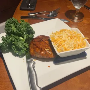 Glazed Pork Roast with Mac and Steamed Brocolli