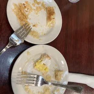 Sugar cream pie and coconut pie...what was left of them