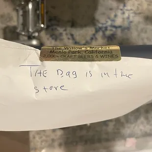 Kind workers kept my bike bag safe while I wasn't around :,)