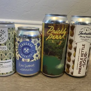 four cans of beer