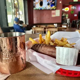 Moscow Mule, Jalapeno IPA Corn Dog n&apos; Fries, and WARRIORS!!