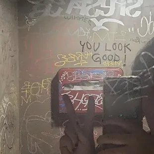 The bathroom Graffitti