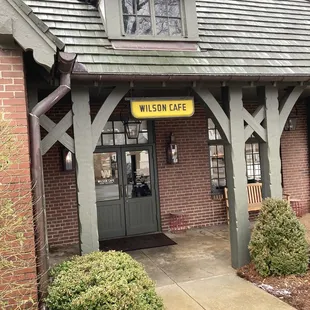 main entrance of café