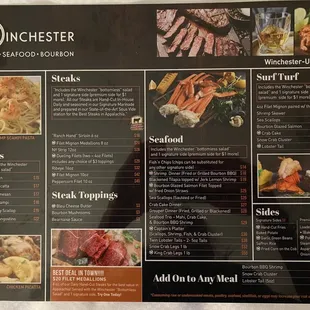 Menu on the flip side