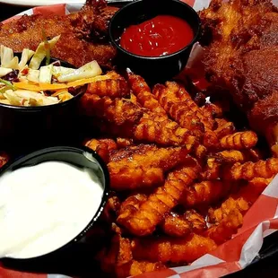 Fish and chips (sweet potato fries substitute)