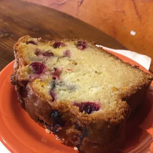 Cranberry walnut loaf.