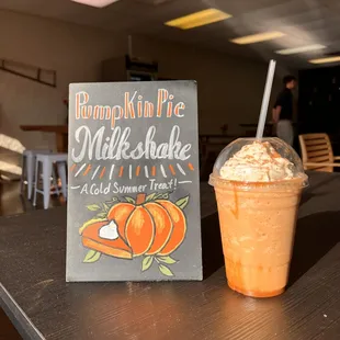 Pumpkin Pie Shake from our 2022 fall menu