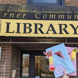 Turner Community Library  and Recreation Center are just across the street and hold regular events at our shop