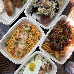 chicken wings and fried chicken, food