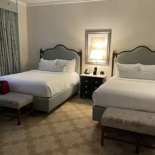 The beds and linens were sumptuous