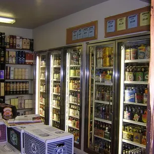 a large selection of beer